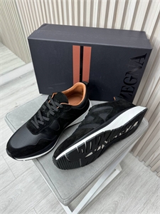 Кроссовки ZEGNA из натуральной кожи со вставками из замша 174217