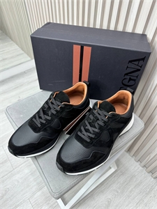 Кроссовки ZEGNA из натуральной кожи со вставками из замша 174217