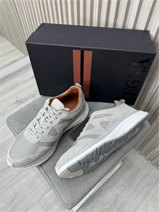 Кроссовки ZEGNA из натуральной кожи со вставками из замша 174218